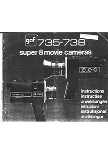 GAF 738 manual. Camera Instructions.